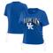 Women's WEAR by Erin Andrews Royal Kentucky Wildcats Side Lace-Up Modest Crop T-Shirt