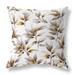 White And Silver Enchanted Leaflet Indoor/Outdoor Throw Pillow Zipper