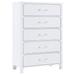 Coaster Furniture Anastasia 5-drawer Bedroom Chest Pearl White