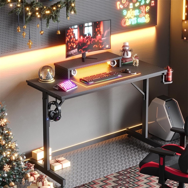 Small Gaming Desk with Monitor Stand