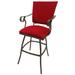 Outdoor 30" Swivel Bar Stool with a Padded Back Jenna - Beige Frame - 30 inch Seat
