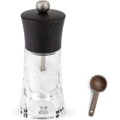 Peugeot - Oleron Manual Mill - Transparent Adjustable Grinder - Acrylic and Beechwood, Chocolate, 5.5 Inches