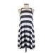 Gap Casual Dress: Silver Stripes Dresses - Women's Size X-Small