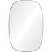 Oval Edged Rectangular Wall Mirror - 36" - Brushed Brass and Clear