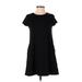 Gap Casual Dress - Mini Crew Neck Short sleeves: Black Dresses - Women's Size X-Small