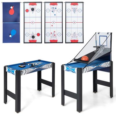 Costway 6-In-1 Combo Game Table with Basketball Bi...