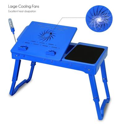 Folding Laptop Desk Tray with Cooling Fan and LED Light