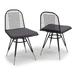 Du Juor Black Aluminum Chair (Set of 2) - N/A