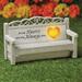 Solar Lighted Heart Memorial Bench Sculpture with Sentiment - 10.25 x 6.25 x 3.75