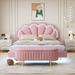 2-Pieces Bedroom Sets, Queen Size Upholstered LED Platform Bed Frame