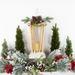 18" LED Lighted Natural and White Storm Lantern Christmas Decoration