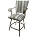 Outdoor Swivel Counter Stool 26" with a Padded Back Jenna - Beige - 26 inch Seat