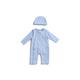 Mintini Quilted Body, Dungaree and Hat - Size 6M Blue