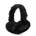 Ugg Shearling Trimmed Suede Earmuffs, Hats, Black, Shearling Trims