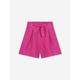 Chloé Girls Linen Belted Shorts In Pink Size 4 Yrs