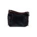 Anna Morellini Leather Shoulder Bag: Pebbled Black Print Bags
