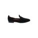 AQUATALIA Flats: Slip-on Chunky Heel Classic Black Print Shoes - Women's Size 6 - Almond Toe