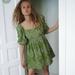 Zara Dresses | New Zara Openwork Embroidered Mini Dress Sz Large | Color: Green | Size: L