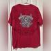 Disney Shirts | Disney Parks Mickey Mouse Legend Red Tshirt Mens Medium Short Sleeve | Color: Red | Size: M
