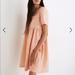 Madewell Dresses | Madewell Linen Allie Peach Mini Dress | Xl | Color: Orange/Pink | Size: Xl