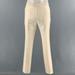 Gucci Pants | Gucci Beige Solid Wool Silk Zip Fly Dress Pants | Color: Tan | Size: 34