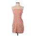 Kimchi Blue Casual Dress - Mini Open Neckline Sleeveless: Pink Print Dresses - Women's Size Small