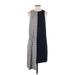 Tibi Casual Dress - DropWaist Crew Neck Sleeveless: Gray Color Block Dresses - New - Women's Size 4