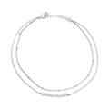 Giani Bernini Jewelry | Giani Bernini Cultured Freshwater Pearl Layered Anklet In Silver Msrp $75 Nwt | Color: Silver | Size: 10"