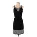 White House Black Market Casual Dress - Sheath Keyhole Sleeveless: Black Dresses - Women's Size Small