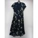 Free People Dresses | Free People Dress Xs Fit Flare Wrap Floral Summer Hi Low Button Midi | Color: Blue | Size: Xs