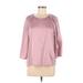 CeCe 3/4 Sleeve Blouse: Pink Tops - Women's Size Medium