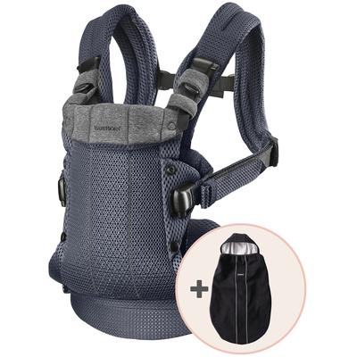 BabyBjorn Baby Carrier Harmony, 3D Mesh + Cover Bundle - Anthracite / Black