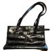 Giani Bernini Bags | Giani Bernini Black Glazed Leather Triple Entry Shoulder Bag, Great Condition | Color: Black | Size: Os