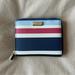 Kate Spade Bags | Kate Spade Blue, Red, And White Striped Bi-Fold Zip Wallet | Color: Blue/Red | Size: Os
