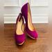 Nine West Shoes | Like New Beautiful Nine West Leather Upper Purple Heels With Cork Platform Sz 9 | Color: Purple | Size: 9