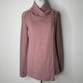 Lululemon Athletica Tops | Lululemon Women's Pink Coast Wrap Heathered Mod Chalky Sweater Jacket Size 4 | Color: Pink | Size: 4