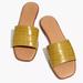 Madewell Shoes | Madewell || Lianne Slide In Croc Embossed Leather Shoes 9.5 | Color: Gold/Yellow | Size: 9.5