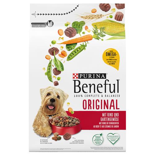 Sparpaket: 2x2,8kg Beneful Original Rind & Gemüse Hundefutter trocken