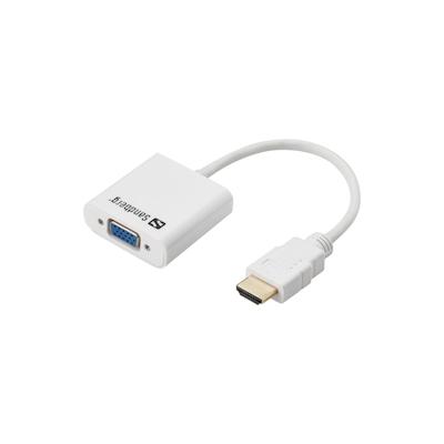 Sandberg HDMI to VGA Converter VGA (D-Sub) HDMI Typ A (Standard) Weiß