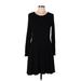 dalia Casual Dress - A-Line: Black Solid Dresses - Women's Size Large