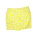 Lands' End Shorts: Yellow Floral Mid-Length Bottoms - Women's Size 26 - Dark Wash