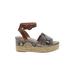 Steven by Steve Madden Wedges: Brown Snake Print Shoes - Women's Size 8 1/2