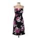 Donna Ricco Casual Dress: Black Floral Dresses - Women's Size 10