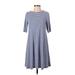 Old Navy Casual Dress - A-Line: Blue Stripes Dresses - Women's Size Small