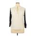 Bar III Long Sleeve Blouse: Ivory Tops - Women's Size X-Large