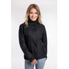 Outdoorjacke DEPROC ACTIVE "GLENDALE PEAK WOMEN", Damen, Gr. 44 (L), schwarz, 100% Polyester, casual, tailliert, Langarm gerader Abschluss mit Gummizug, Jacken, Kontrastreissverschluss