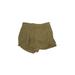 Anthropologie Shorts: Green Solid Bottoms - Women's Size 2 - Dark Wash