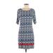 Tart Casual Dress - Shift: Blue Chevron Dresses - Women's Size Medium