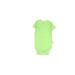 The Honest Co. Short Sleeve Onesie: Green Solid Bottoms - Size 0-3 Month