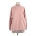 Dress Forum Sweatshirt: Pink Solid Tops - Women's Size Small